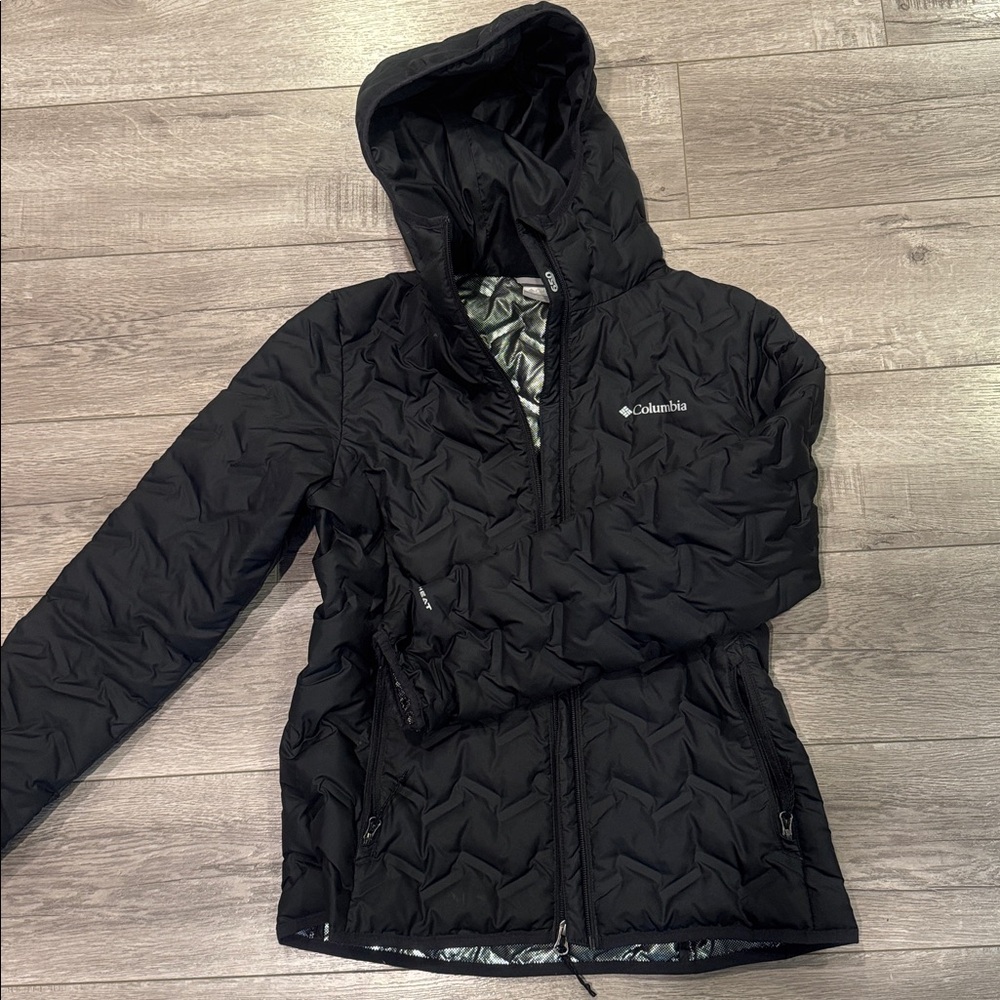 Columbia Omni Heat Women’s Hooded Quilted lightweight Puffer Coat Size S